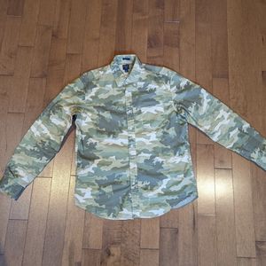 J. Crew Flex Men's Camo Button Down Size Large